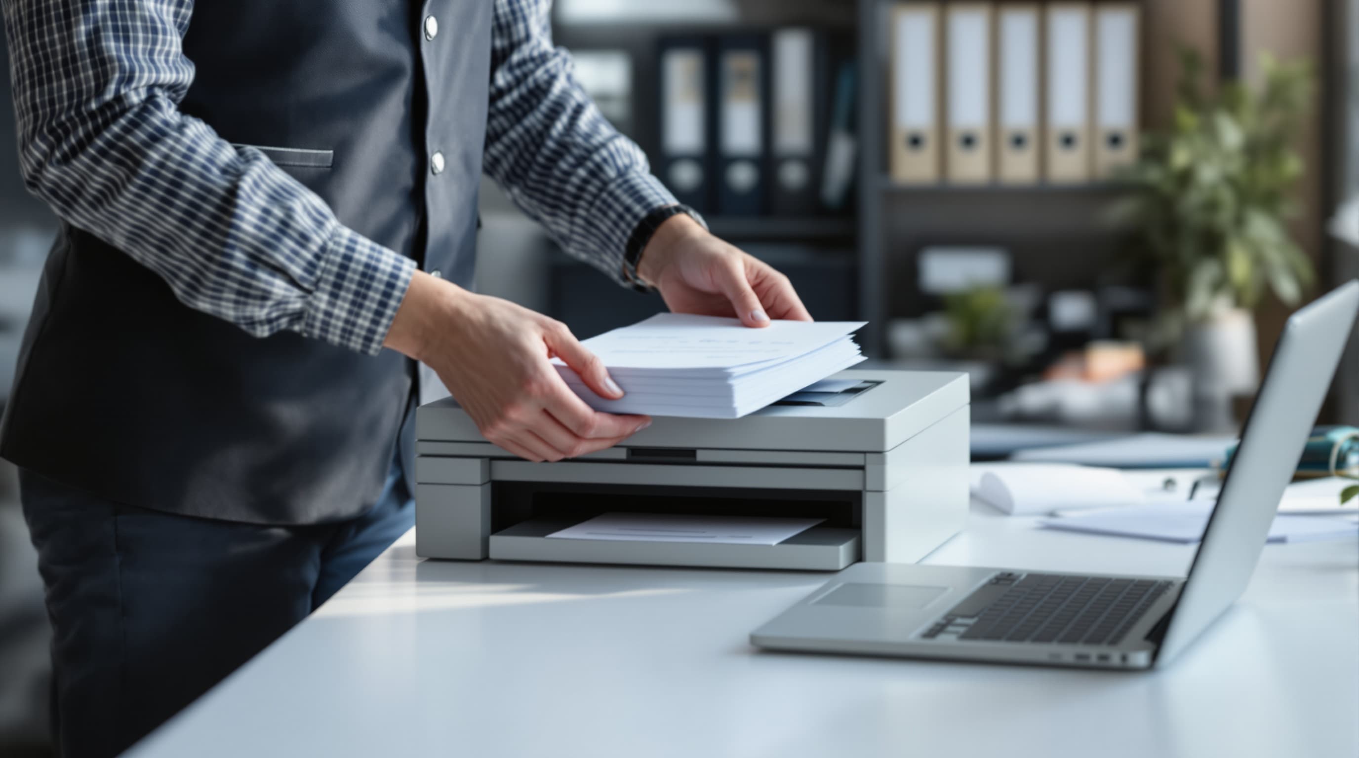 Receipts being scanned, with the rest of the process continuing automatically